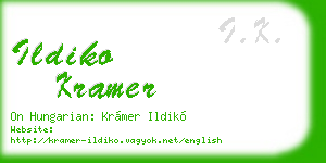 ildiko kramer business card