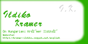 ildiko kramer business card